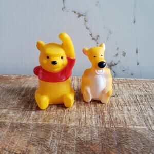 VTG Disney Winnie the Pooh Roo Bath Squeeze Toys PVC Figures Lot 2 Baby Nursery
